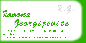 ramona georgijevits business card